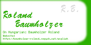 roland baumholzer business card